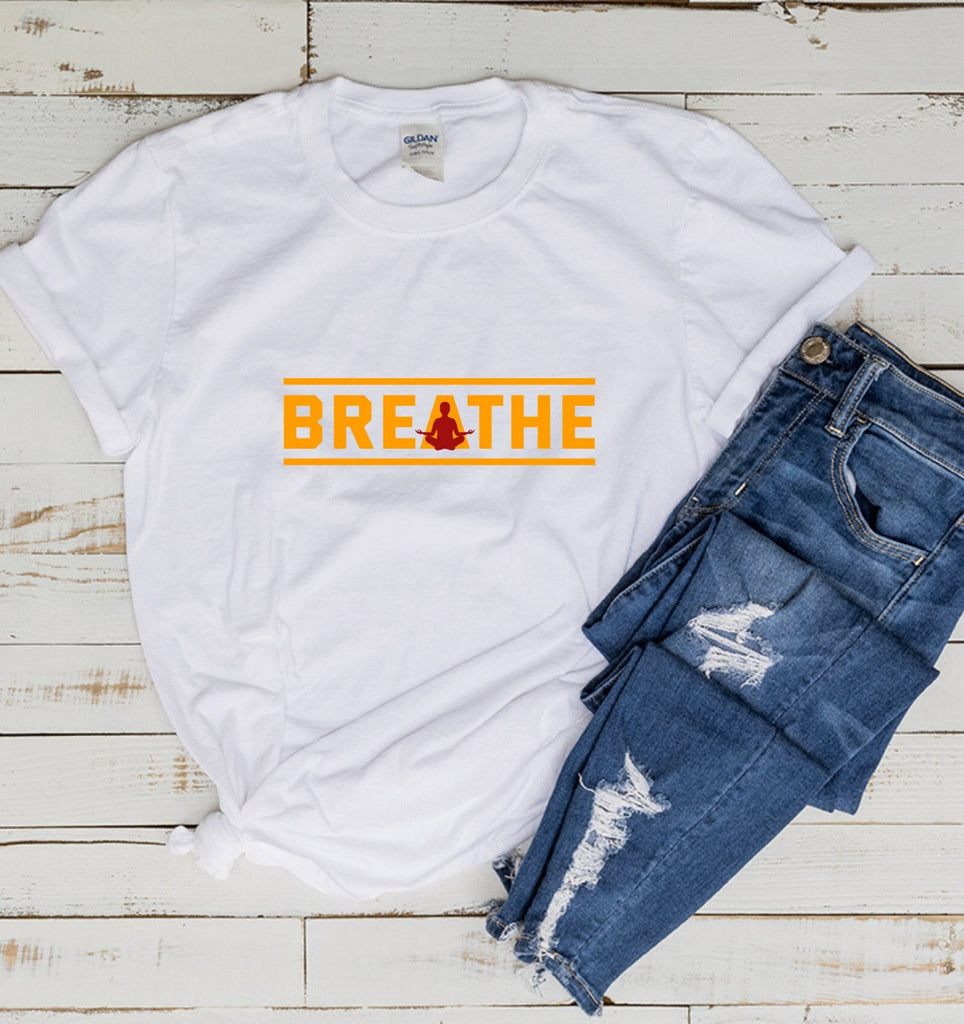 breathe yoga shirt , yoga  T-Shirt, Meditation Shirt, Yoga Shirt, Yoga Gift, Spiritual Shirt, zen shirt