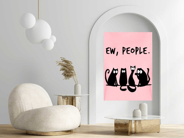 eww people black cat poster , Black Cat Wall Art