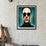 neo matrix art print ,matrix poster, neo digtial poster, ai generated poster,