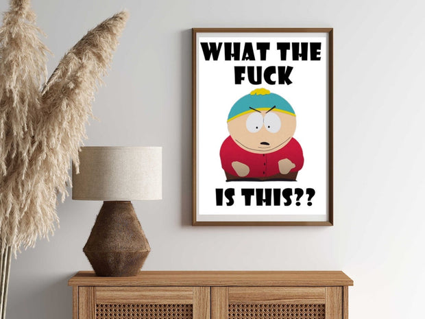 eric cartman poster , southpark wall art, southpark cartman poster