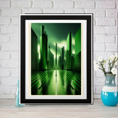 matrix  art print ,matrix rain code poster, matrix rain digtial poster, ai generated poster,