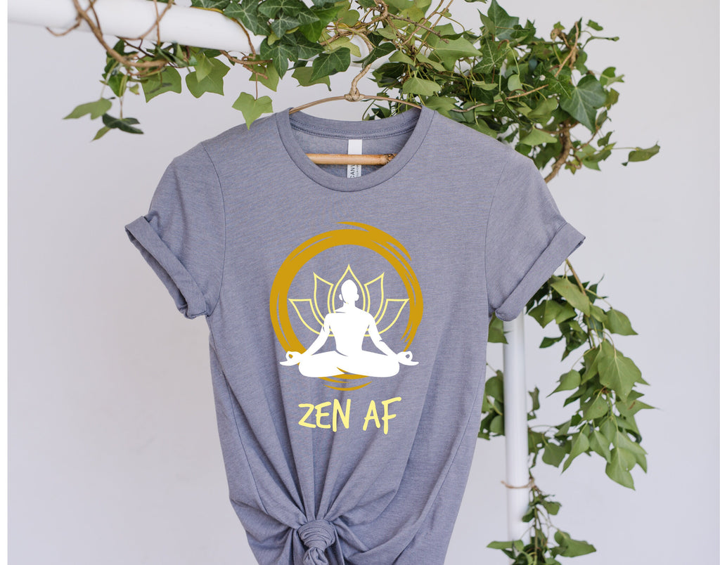 zen AF  T-Shirt, Yoga t SHIRT Meditation Shirt, Yoga Shirt, Yoga Lover Gift, Yoga Gift, Spiritual Shirt, buddhism,zen t  shirt