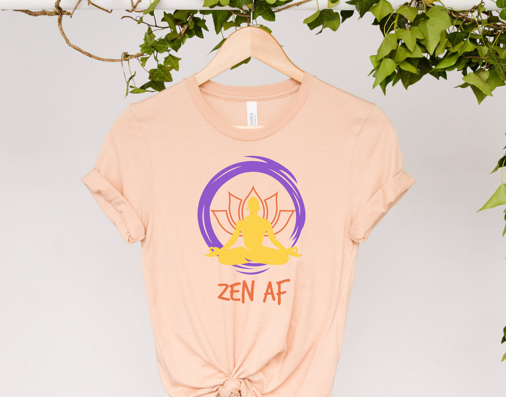 zen AF  T-Shirt, Yoga t SHIRT Meditation Shirt, Yoga Shirt, Yoga Lover Gift, Yoga Gift, Spiritual Shirt, buddhism,zen t  shirt