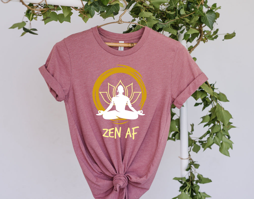 zen AF  T-Shirt, Yoga t SHIRT Meditation Shirt, Yoga Shirt, Yoga Lover Gift, Yoga Gift, Spiritual Shirt, buddhism,zen t  shirt