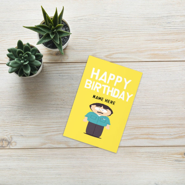 south park randy marsh  greeting card,southpark birthday card