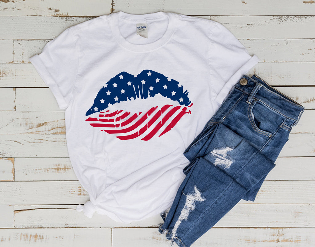 american lips  shirt, USA Flag Shirt, 4th of July Shirt, Usa Flag , America Shirt, Patriotic Shirt, USA Shirt, Independence Day Shirts