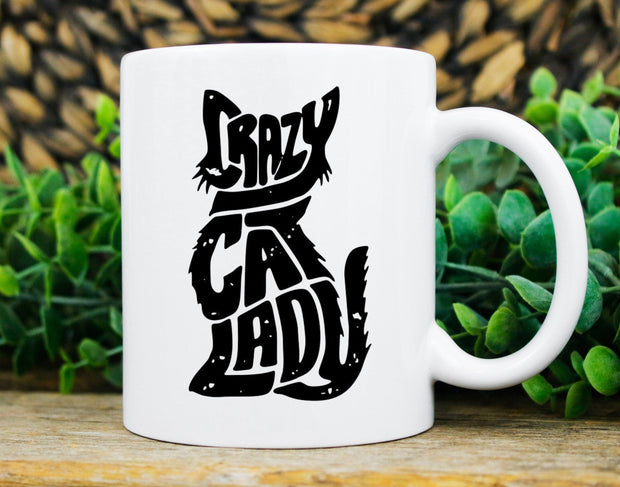 crazy cat lady coffee mug  ,ceramic coffee mug ,Black Cat coffee