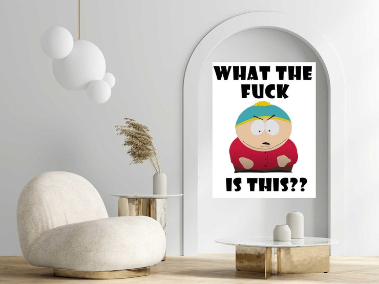 eric cartman poster , southpark wall art, southpark cartman poster