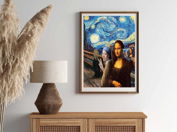 mona lisa with joannes vermeer painting, PNG ,SVG digital download