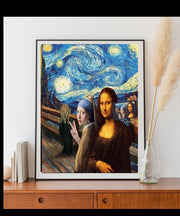 Mona Lisa art Print, Original Oil Painting  de vinci Portrait Poster