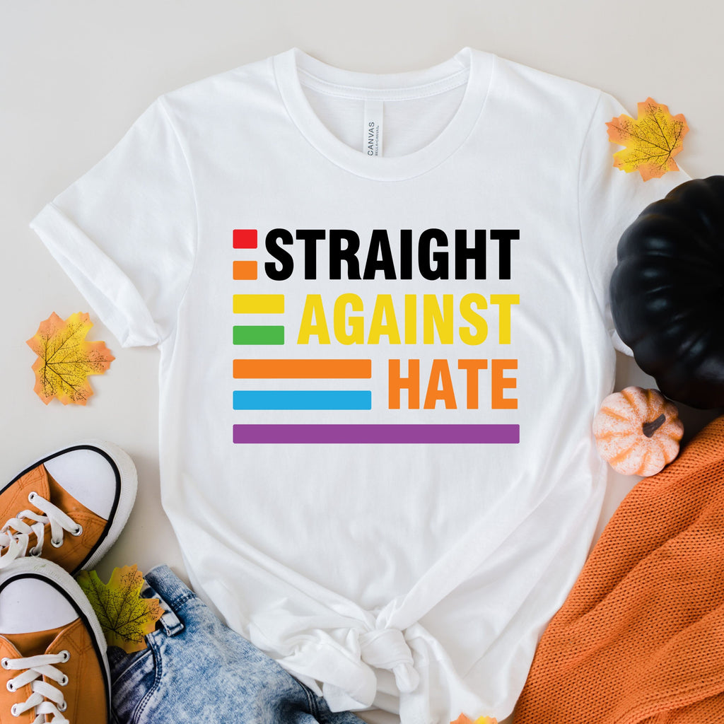 striaght against hate pride month shirt , human Rights,LGBTQ Gift,Pride Month,Lesbian Tshirt,Gay Pride Tshirt,Pride tee Shirt, LGBTQ pride