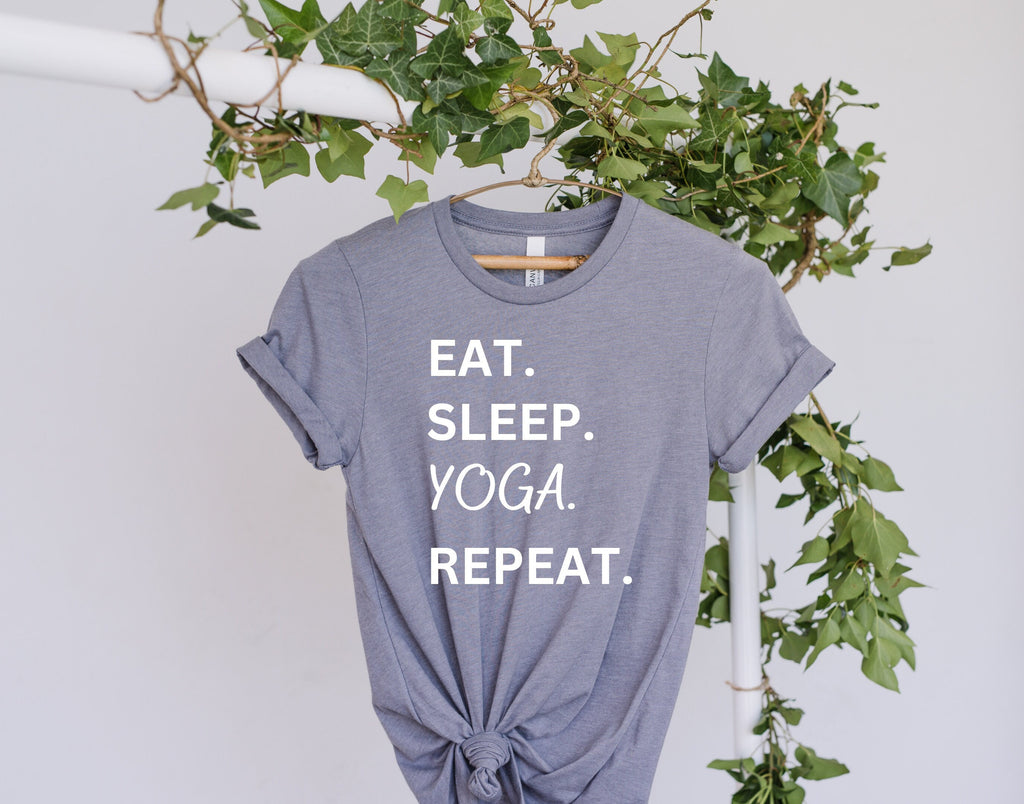 yoga T-Shirt, eat sleep yoga repeat ,Meditation Shirt, Yoga Shirt, Yoga Lover Gift, Yoga Gift, Spiritual Shirt,zen shirt