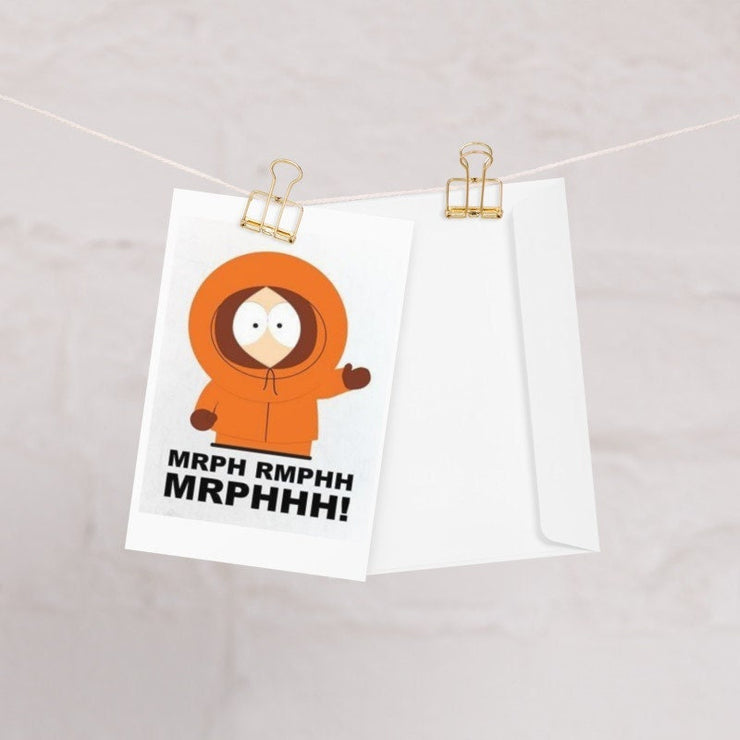 kenny mccormick greeting card , southpark birthday card ,