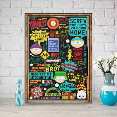 southpark  wall art, man cave art