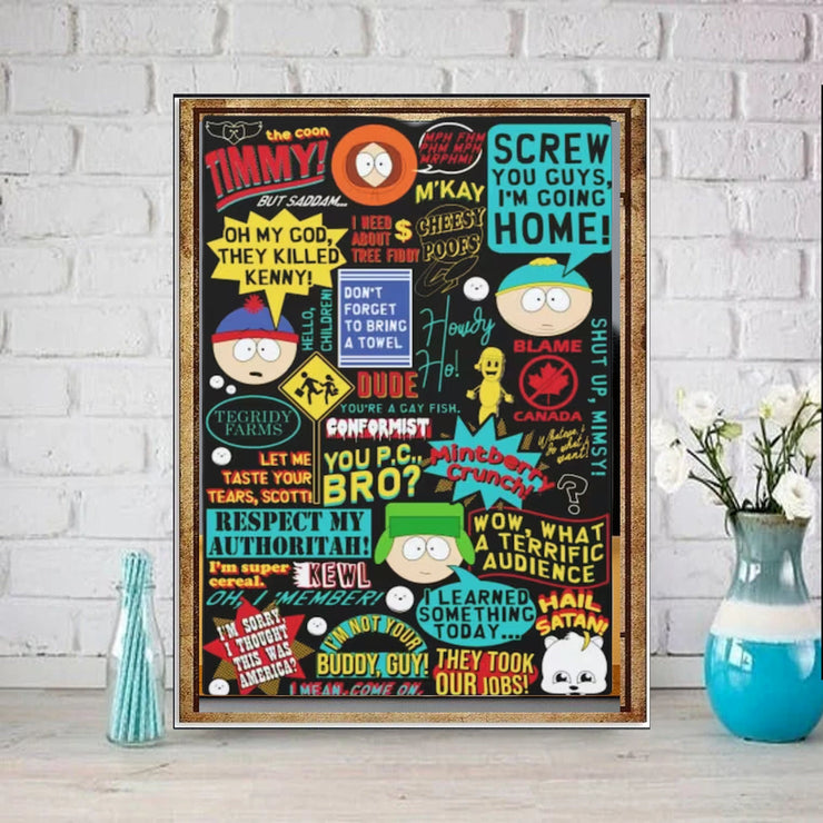 southpark  wall art, man cave art