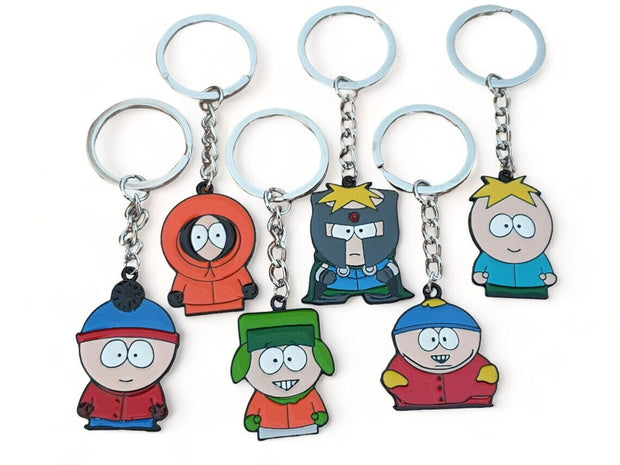 southpark plush keyrings , 6  piece  keyrings  sets of  southpark characters,backpack keyring charm,southpark keychain