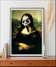 Mona Lisa Ghost face Print, Original Oil Painting  de vinci  Portrait Poster