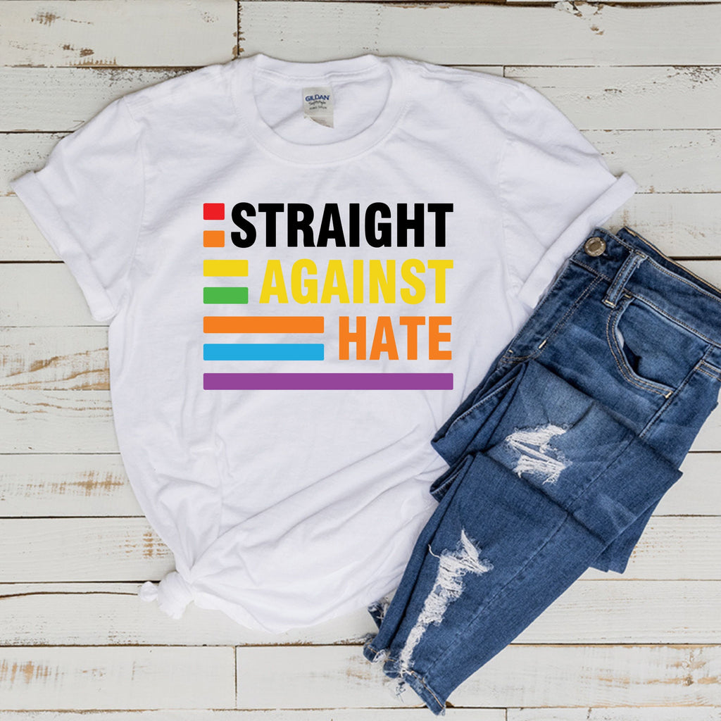 striaght against hate pride month shirt , human Rights,LGBTQ Gift,Pride Month,Lesbian Tshirt,Gay Pride Tshirt,Pride tee Shirt, LGBTQ pride