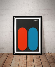 matrix wall art ,matrix blue pill red pill , Matrix ai generated art ,digital Art Print