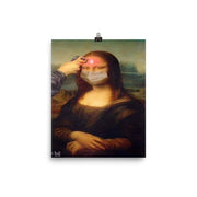 Mona Lisa with covid mask   print ,mona lisa art  , PNG ,SVG digital download. Leonardo Da Vinci