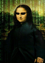 Mona Lisa as neo matrix ,mona lisa, jpeg  ,digital download. Leonardo Da Vinci