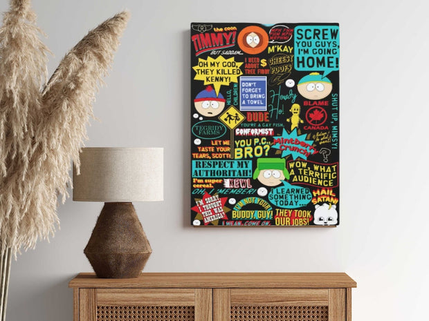 southpark  wall art, man cave art