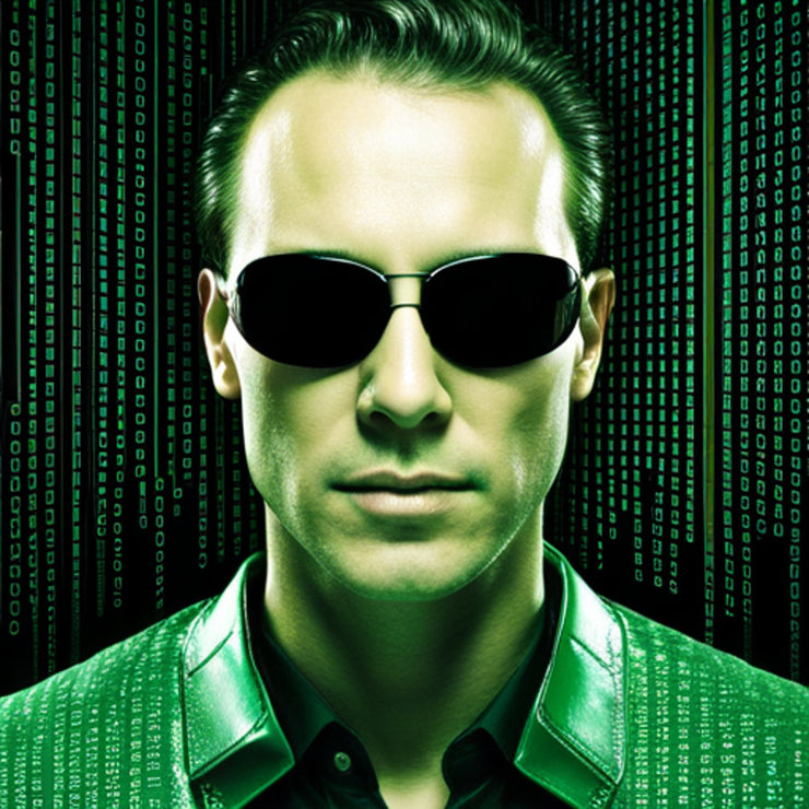 neo matrix art print ,matrix poster, neo digtial poster, ai generated poster,