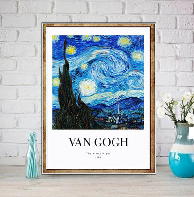 Van Goth Starry Night  wall art poster,  | Starry Night Canvas