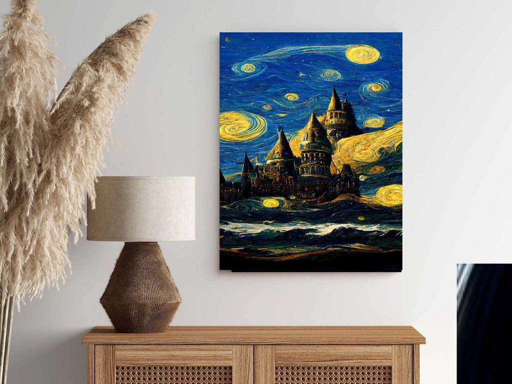 Vincent van Gogh - The Starry Night - 1889 - Famous Paintings - Vintage Art Poster - Classic Print -  - Home Decor - Fine Art