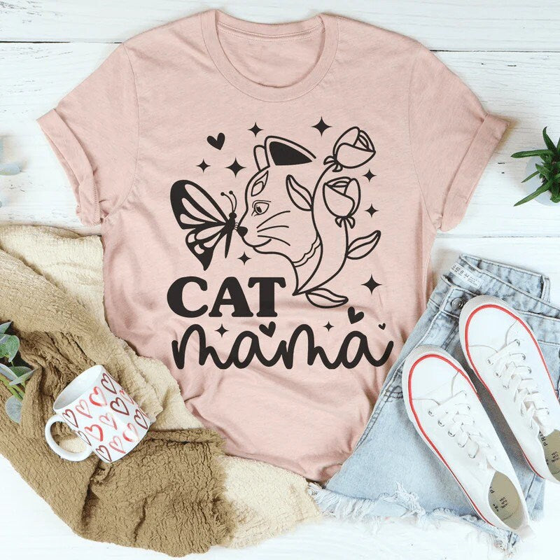 cat mama  T-Shirt, Cats Shirt, cat love Shirt, Gift For cat lovers