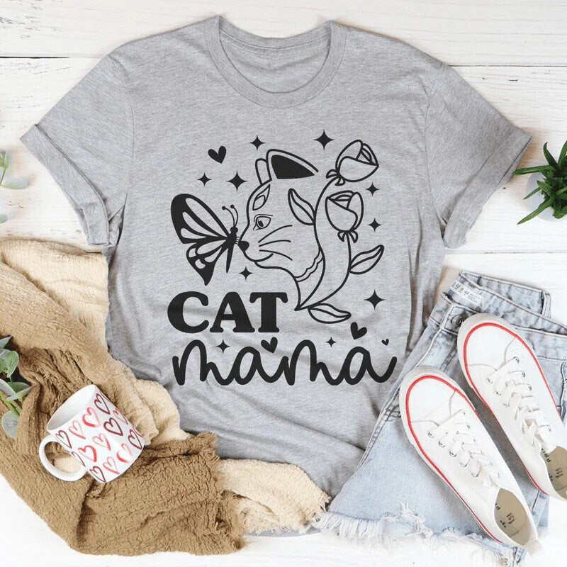 cat mama  T-Shirt, Cats Shirt, cat love Shirt, Gift For cat lovers