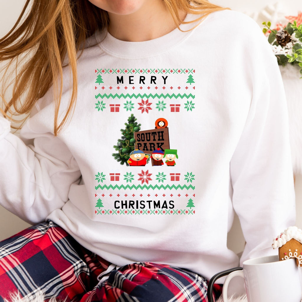 southpark xmas sweatshirt ,southpark christmas themed shirt,ugly christmas sweater , southpark gift ,