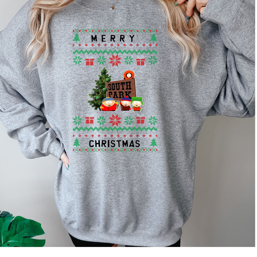 southpark xmas sweatshirt ,southpark christmas themed shirt,ugly christmas sweater , southpark gift ,