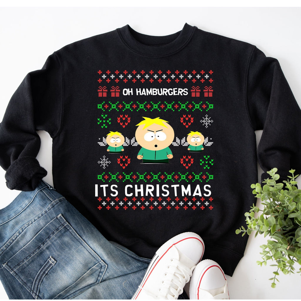 southpark xmas sweatshirt , butters southpark christmas themed shirt,ugly christmas sweater , southpark gift ,