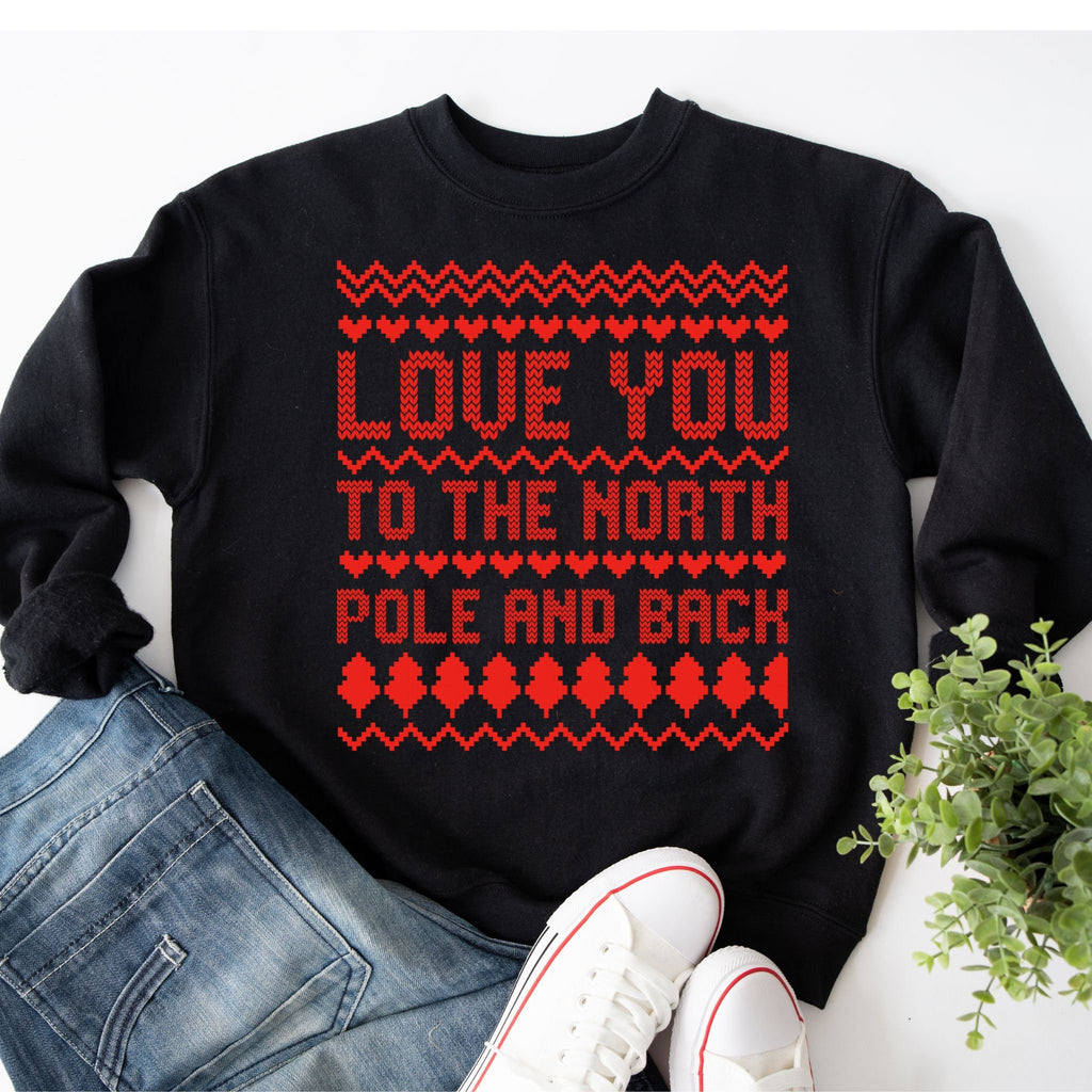 This is my ugly xmas  sweatshirt love you to north pole, Sweater,mama christmas jumper,Funny Christmas sweater,xmas sweater,ugly sweatshirt