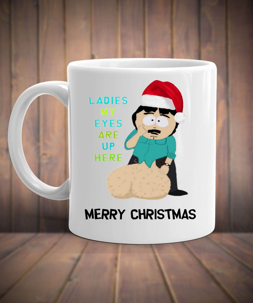 southpark randy marsh mug  , my eyes are up here  , friends mug ,90s animated cartoon,southpark mug ,ceramic coffee mug