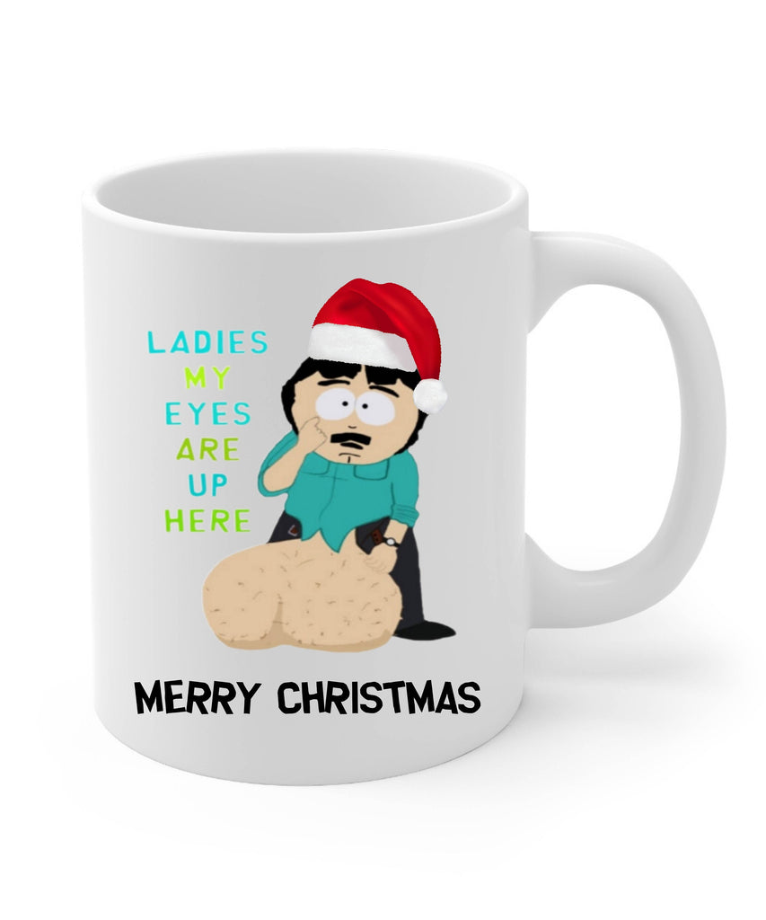 southpark randy marsh mug  , my eyes are up here  , friends mug ,90s animated cartoon,southpark mug ,ceramic coffee mug