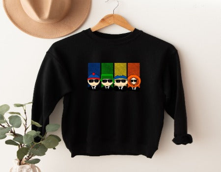 reserviour  southpark sweatshirt, 90s animated cartoon sweatshirt